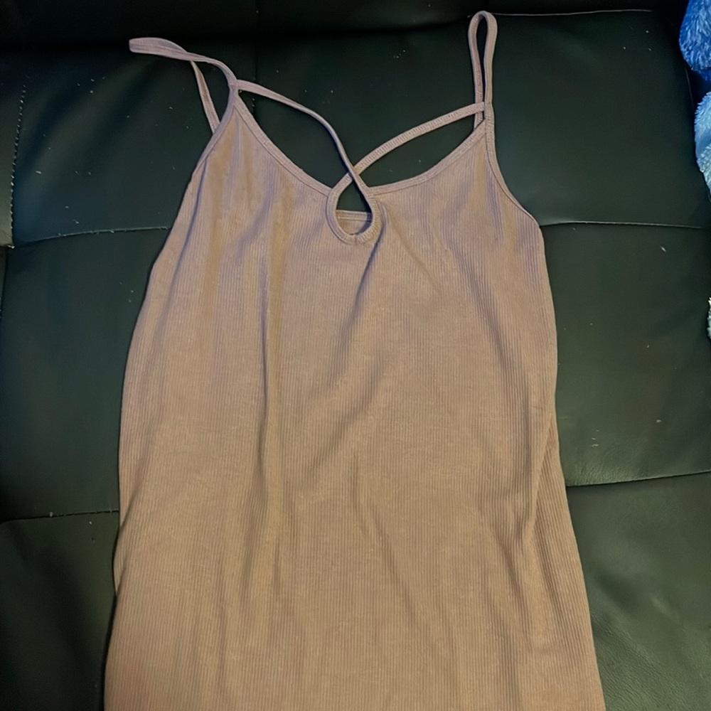 Cross over chest tank top